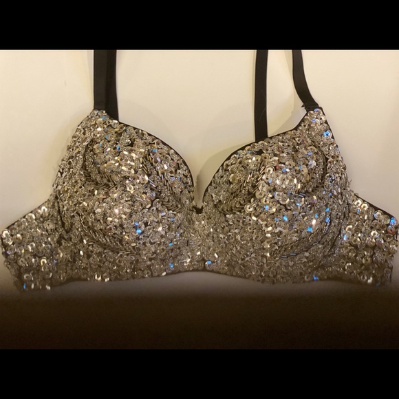 SOLD SOLD Sequin BLING  Concert party sexy Bra - Picture 2 of 8